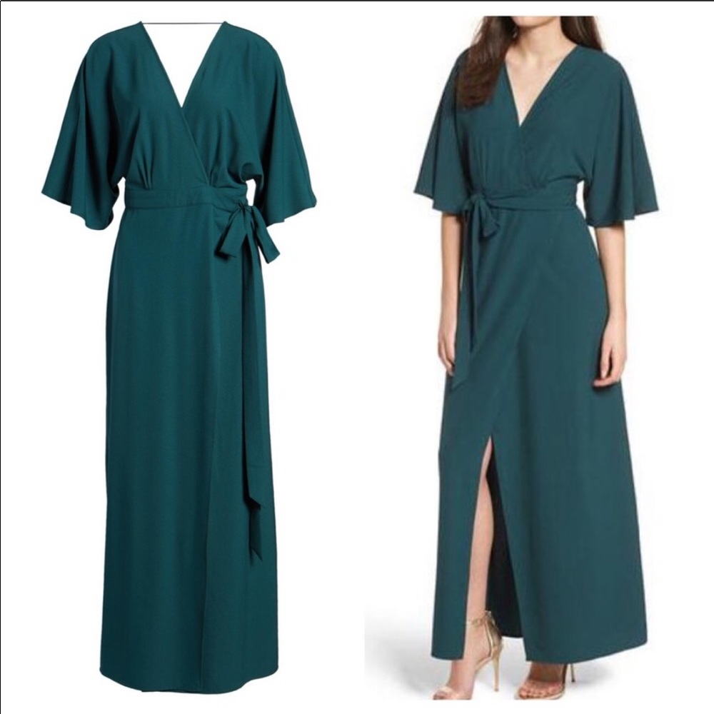 Leith by Nordstrom || Kimono Sleeve Wrap Maxi